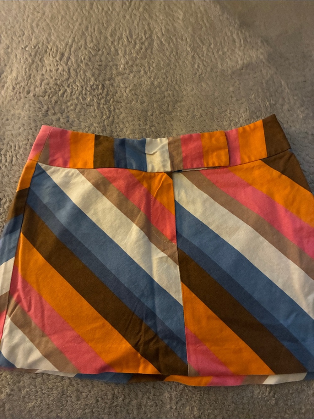 Trina Turk 70s style Multicolor Stripe Mini Skirt Sz: 0